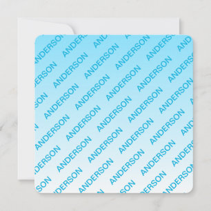 Carte De Correspondance Ciel bleu (couleur changeable) Motif Ombre et text