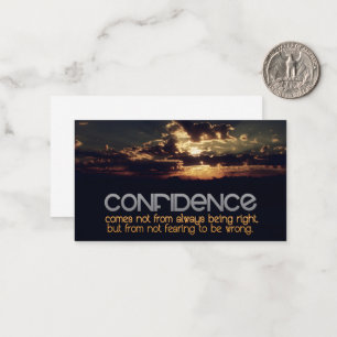 Carte De Correspondance Citation inspirante "Confiance"