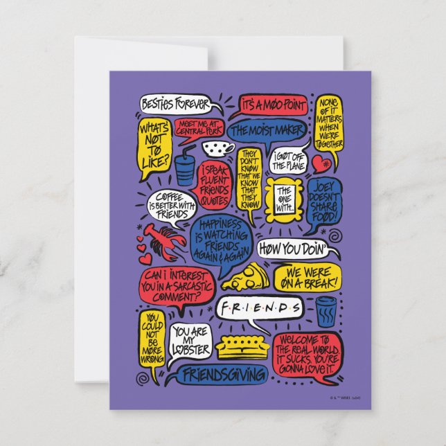 Carte De Correspondance Citations FRIENDS™ (Devant)