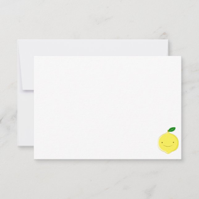 Carte De Correspondance Citron de dessin animé mignon Vierge (Devant)