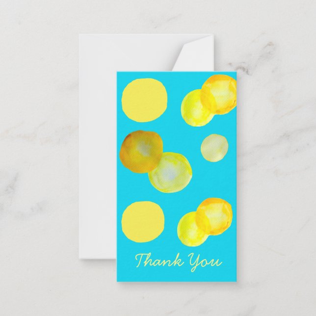Carte De Correspondance Citron jaune cercle (Devant)