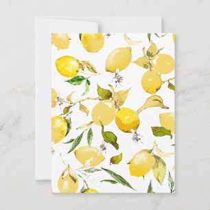 Carte De Correspondance citrons aquarelle 17