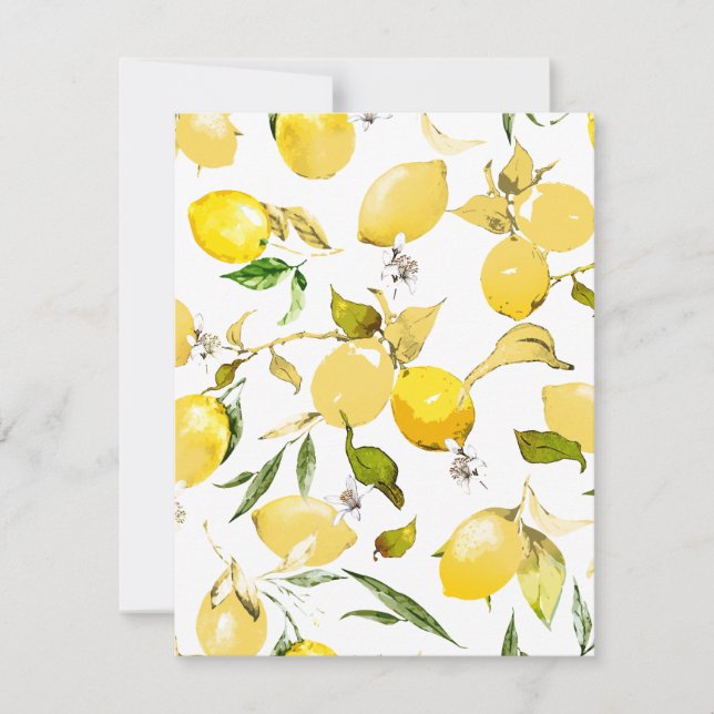 Carte De Correspondance citrons aquarelle 17 (Devant)