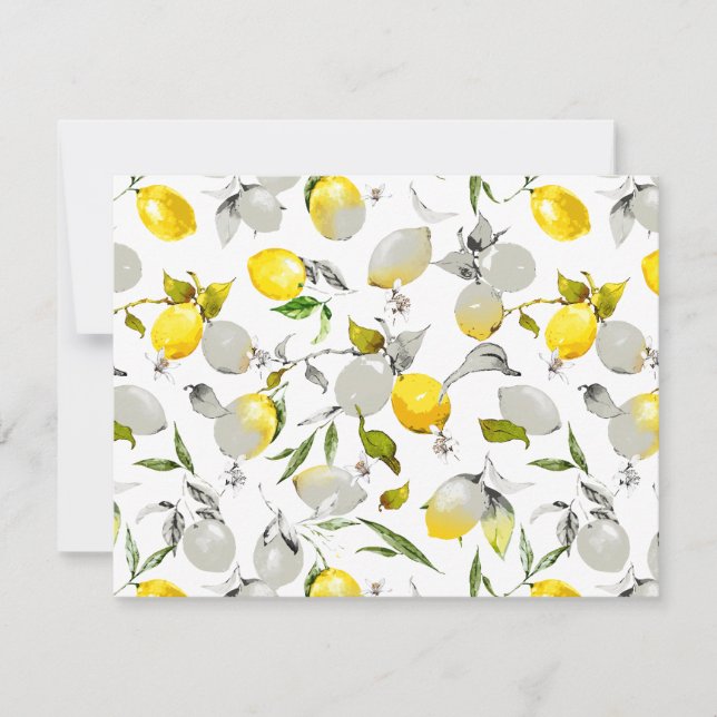 Carte De Correspondance citrons aquarelle 21 (Devant)