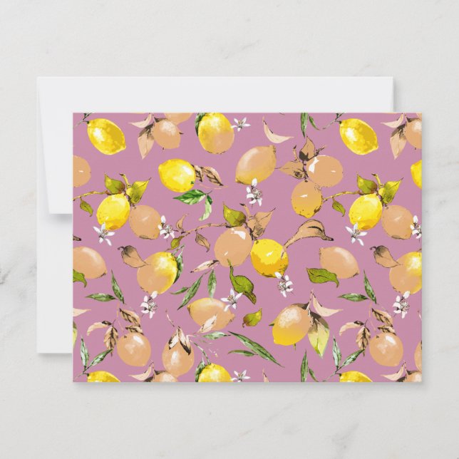 Carte De Correspondance citrons aquarelle 25 (Devant)