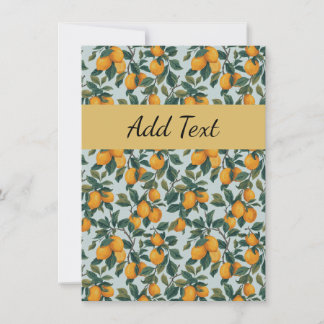 Carte De Correspondance Citrons sur Branches