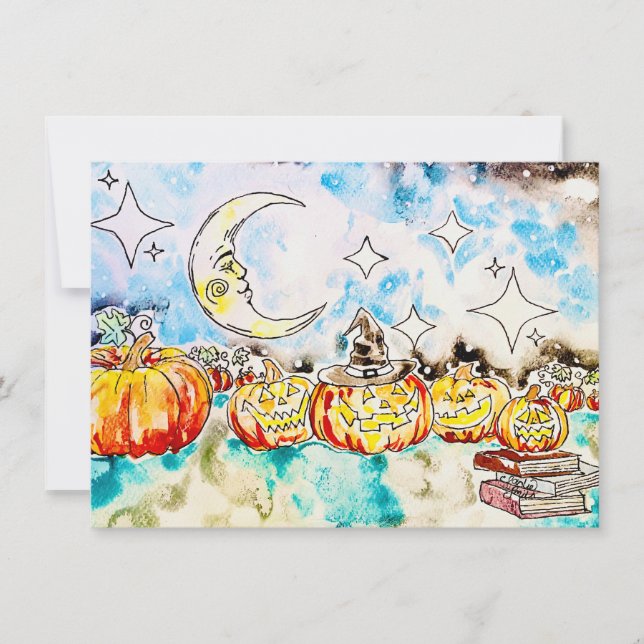 Carte De Correspondance Citrouille d'Halloween (Devant)