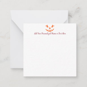 Carte De Correspondance Citrouille Personnalisée Jack O Lantern pour Fille