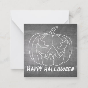 Carte De Correspondance Citrouille pour Halloween 3 aspect tableau