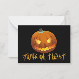 Carte De Correspondance Citrouille pour Halloween 6