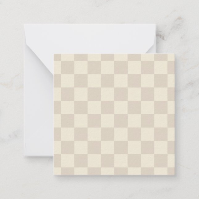 Carte De Correspondance Clair Brown et blanc cassé (Devant)