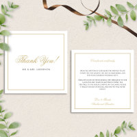 Classic Formal Black & Gold Mariage Merci