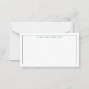 Carte De Correspondance Classic Lake Green Professionnel Forme Légère Fron