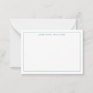 Carte De Correspondance Classic Lake Green Professionnel Simple mince bord