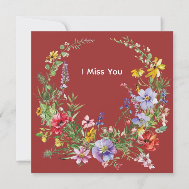 Carte De Correspondance Classic Retro Wreath Illustration Note Cards (Devant)