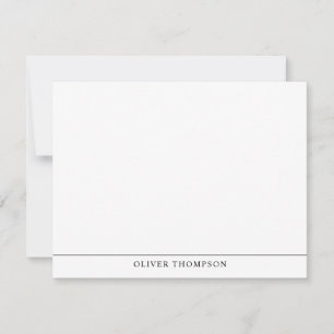 Carte De Correspondance Classic Simple Professionnel Nom de ligne inférieu