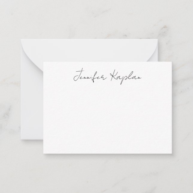 Carte De Correspondance Classical Black & White Minimalist Professional (Devant)