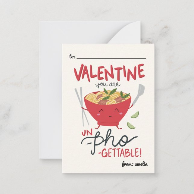 Carte De Correspondance Classroom Valentine Card- Un-Pho-Gettable- White (Devant)