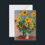 Carte De Correspondance Claude Monet - Bouquet de tournesols<br><div class="desc">Bouquet de tournesols / Bouquet de tournois - Claude Monet,  Huile sur toile,  1881</div>