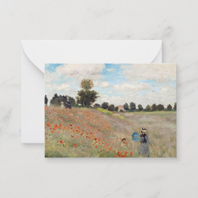 Carte De Correspondance Claude Monet - Champ de pavot (Devant)