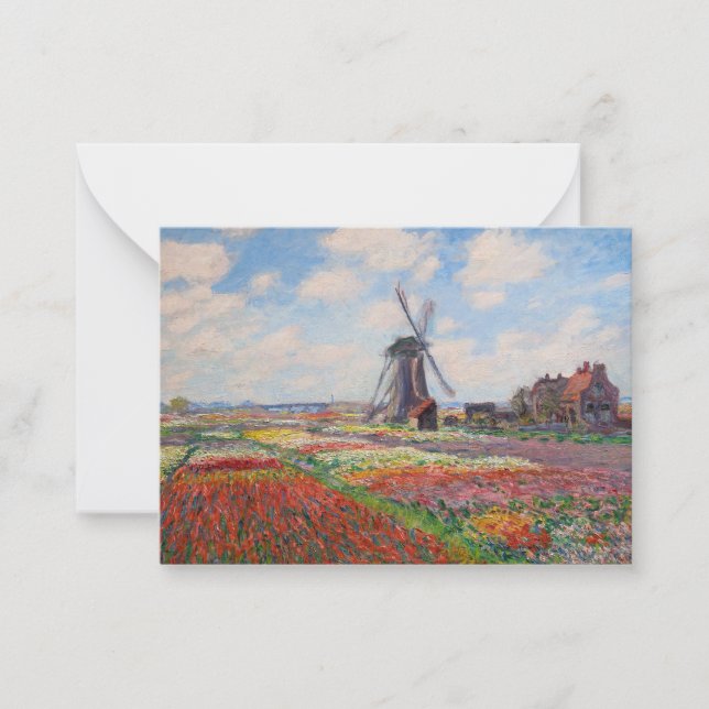 Carte De Correspondance Claude Monet - Champ de Tulipes en Hollande (Devant)
