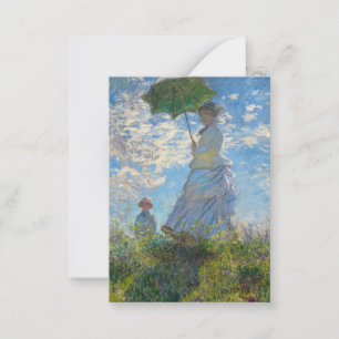 Carte De Correspondance Claude Monet - La Promenade, Femme avec un Parasol