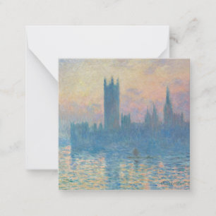 Carte De Correspondance Claude Monet Les maisons du Parlement Coucher de s