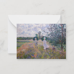 Carte De Correspondance Claude Monet - Promenade près d'Argenteuil