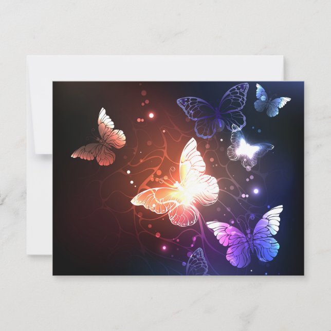 Carte De Correspondance Clowing Night Butterflies (Devant)