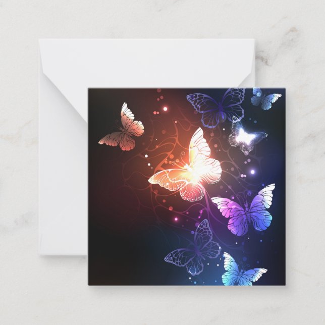 Carte De Correspondance Clowing Night Butterflies (Devant)