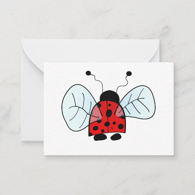Carte De Correspondance Coccinelle (Devant)