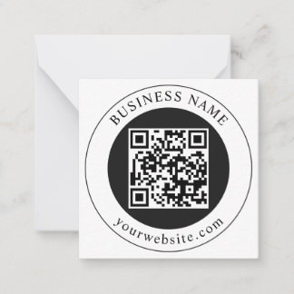 Carte De Correspondance Code QR avec nom d'entreprise modifiable