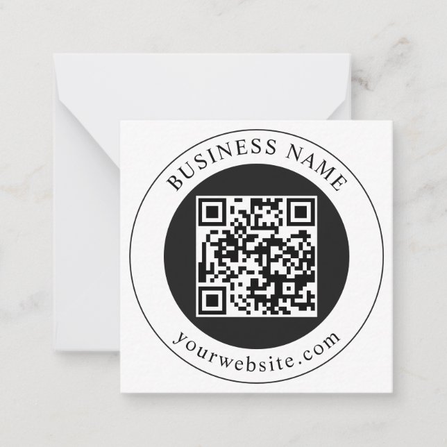 Carte De Correspondance Code QR avec nom d'entreprise modifiable (Devant)