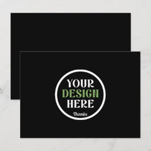 Carte De Correspondance Code QR de logo noir personnalisé pour l'image de