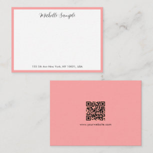 Carte De Correspondance Code QR du nom de script de calligraphie moderne é