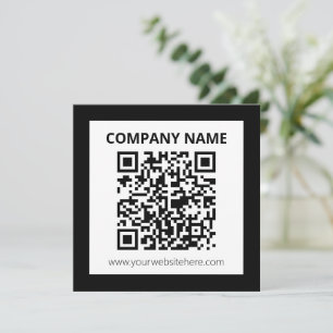 Carte De Correspondance Code QR modifiable et conception simple personnali