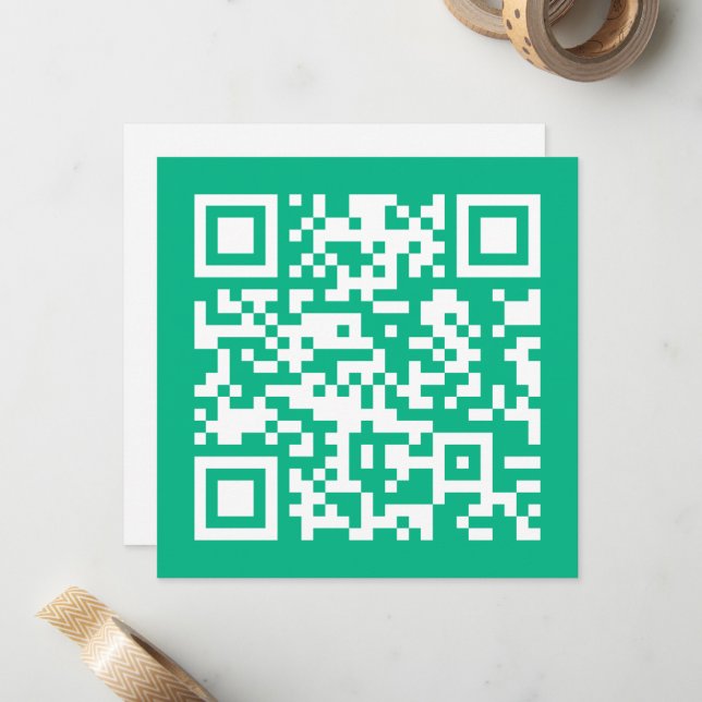 Carte De Correspondance Code QR modifiable Générez le vôtre |  Vert sarcel (Devant/Arrière en situation)