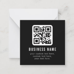 Carte De Correspondance Code QR personnalisable & Conception de texte modi