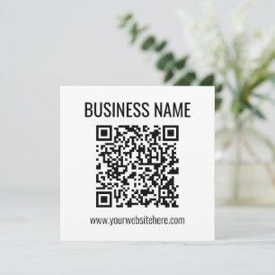 Carte De Correspondance Code QR personnalisable & nom de l'entreprise