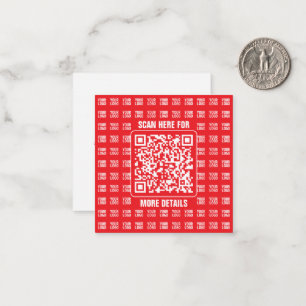 Carte De Correspondance Code QR promotionnel (modifiable) avec motif de lo