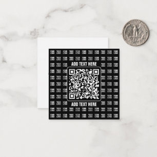 Carte De Correspondance Code QR promotionnel (modifiable) plus motif de lo