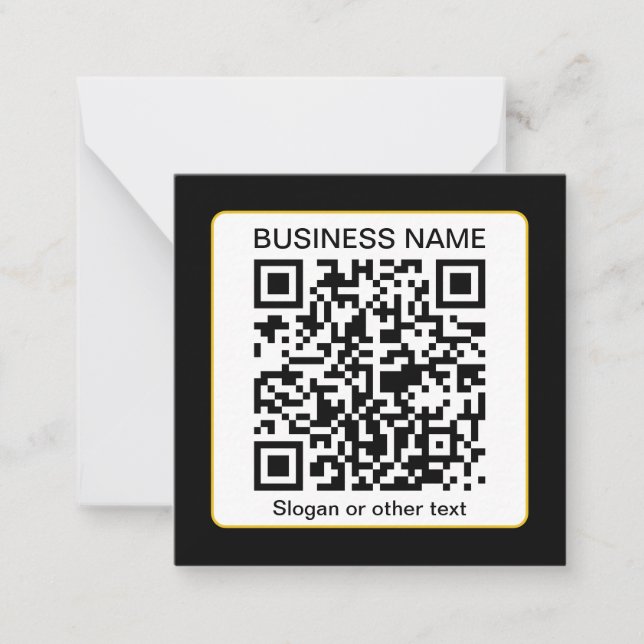 Carte De Correspondance Code QR scannable modifiable + Nom de votre entrep (Devant)