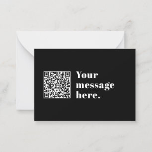 Carte De Correspondance Code QR téléchargé et texte rétro modifiable