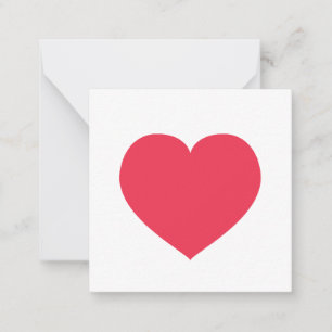 Carte De Correspondance Coeur Amour Moderne Note Red Timeless Stationnaire