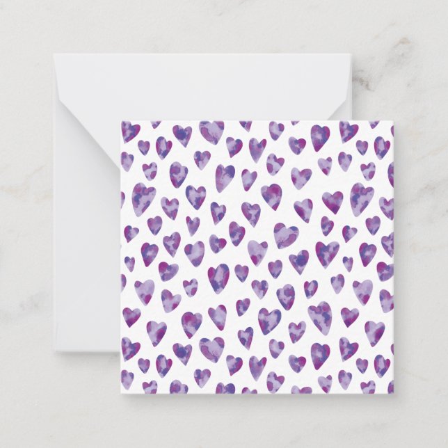 Carte De Correspondance Coeur d'aquarelle très Peri (Devant)