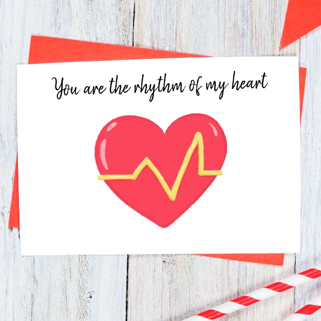 Carte De Correspondance Coeur et cardiogramme modernes (Créateur téléchargé)