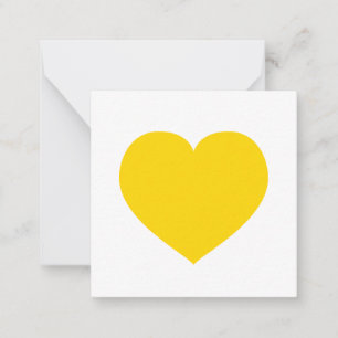Carte De Correspondance Coeur Jaune Moderne Bonne Amitié Douce Joyeuse