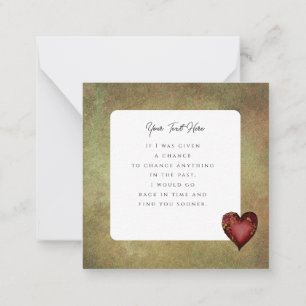 Carte De Correspondance Cœur Rouge Avec Des Roses Modifiable