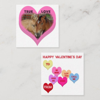 Carte De Correspondance Cœurs de conversation de chevaux d'amour véritable
