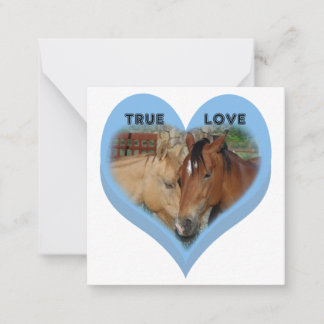 Carte De Correspondance Cœurs de conversation de chevaux d'amour véritable